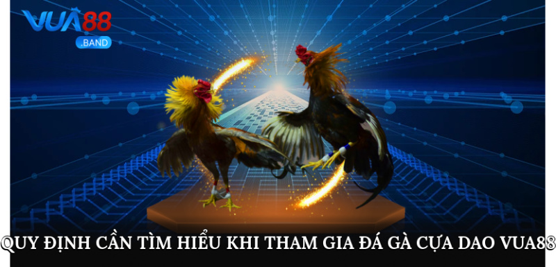 Đá Gà Cựa Dao Vua88 – Sân Chơi Giải Trí Cuốn Hút 2025 3 Quy định cần tìm hiểu khi tham gia đá gà cựa dao Vua88